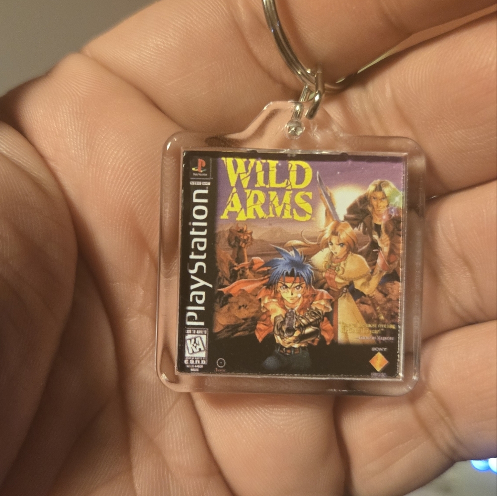 Custom Wild Arms PS1 Video Game cover Art Keychain | Hanger | Charm [Gift Idea]